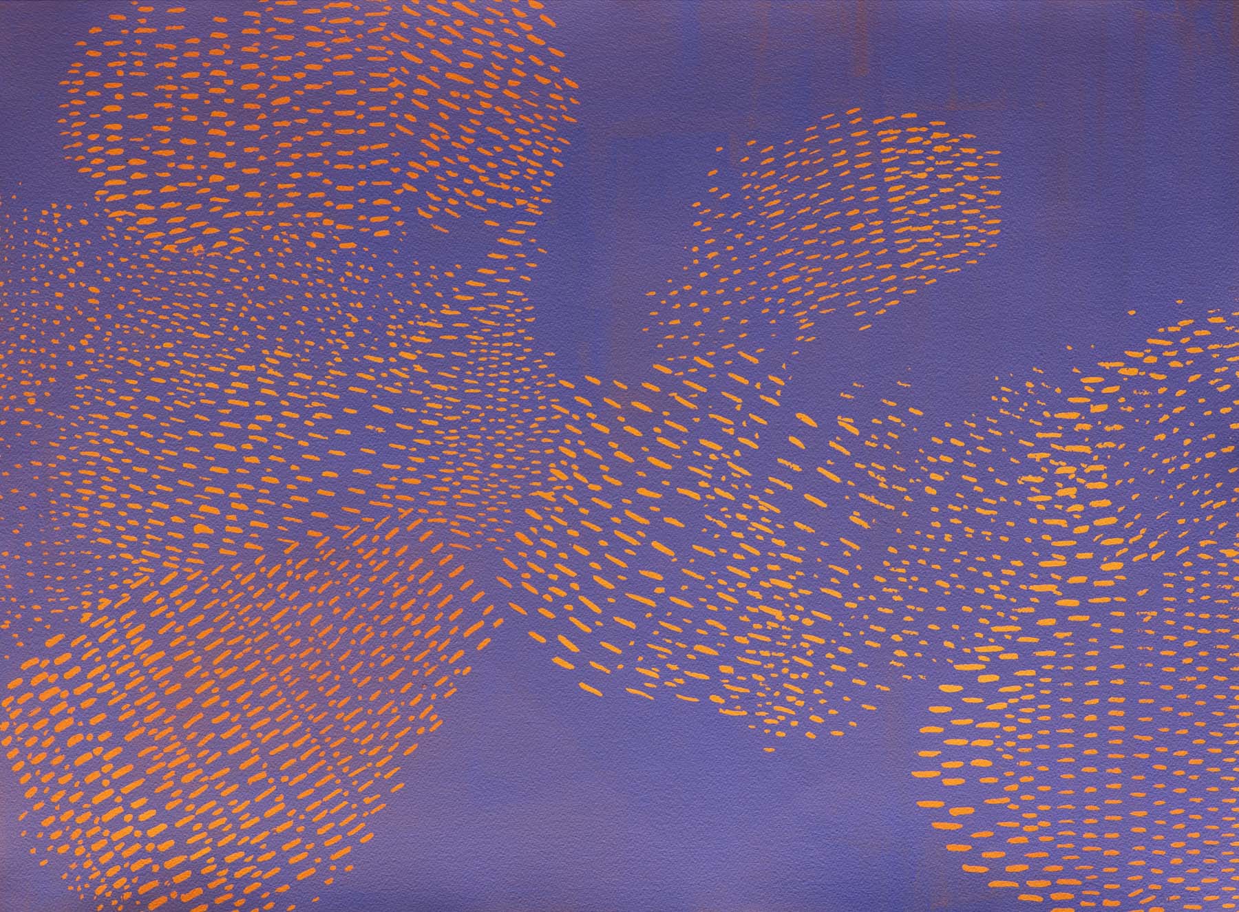 Starling Murmuration III (3) main, painting, artwork, acrylic, purple, orange,