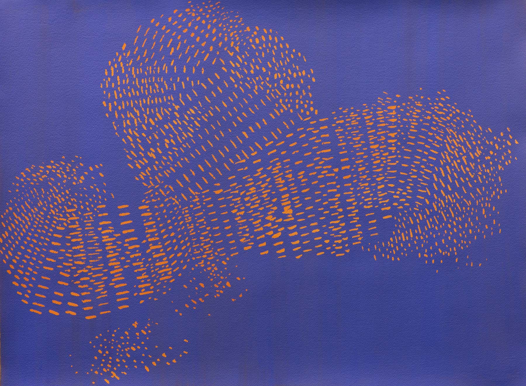 Starling Murmuration IV (4) main, painting, artwork, acrylic, purple, orange,